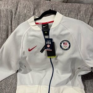 Nike Olympic Team USA 2020 TOKYO Jacket and Navy Trim New XL - women’s